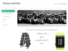 Tablet Screenshot of fitnesswithkat.com